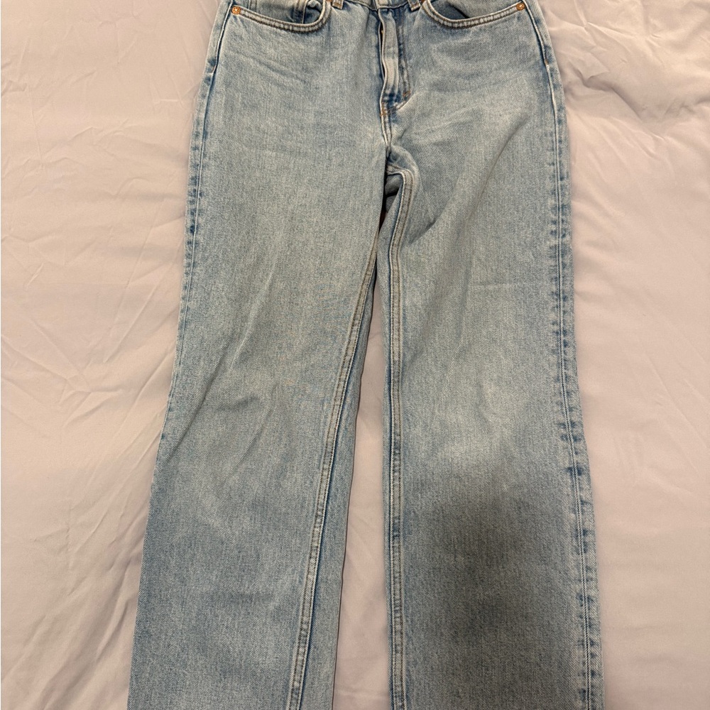 Weekday Light Blue Straight Leg Jeans